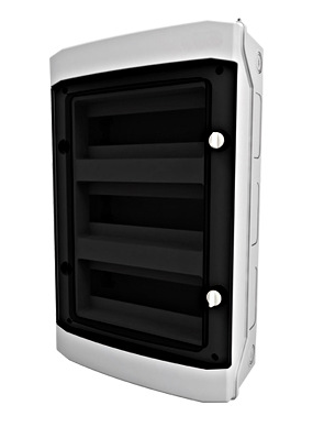 Nástenná rozvodnica IP65 3-radová, 3x12modulov, dym.dvere