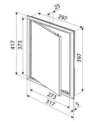 Plastové revízne dvierka D 300x400