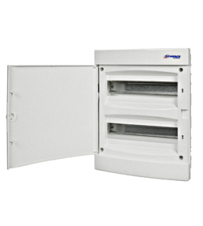 Zápustná rozvodnica IP40 2-radová, 2x12modulov, plné dvere
