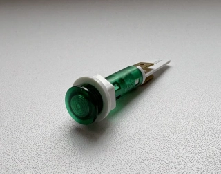Signálka zelená 240V, otvorD -10mm matica