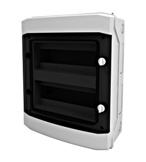 Nástenná rozvodnica IP65 2-radová, 2x12 modulov, dym.dvere